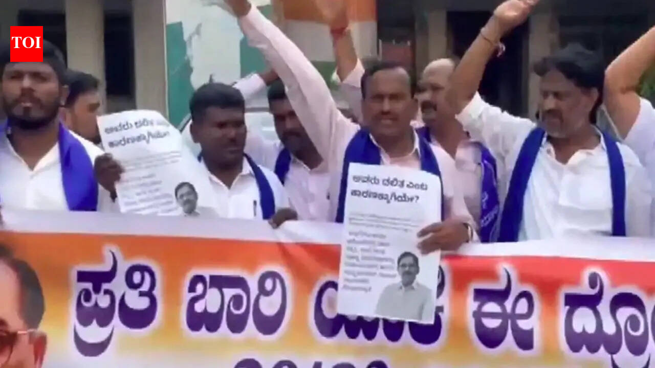 'Karnataka needs a Dalit CM': Dalit group stages protest, demands G Parameshwara as next CM