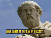 Love quote of the day by Aristotle: "Love is composed of a single soul inhabiting two bodies"