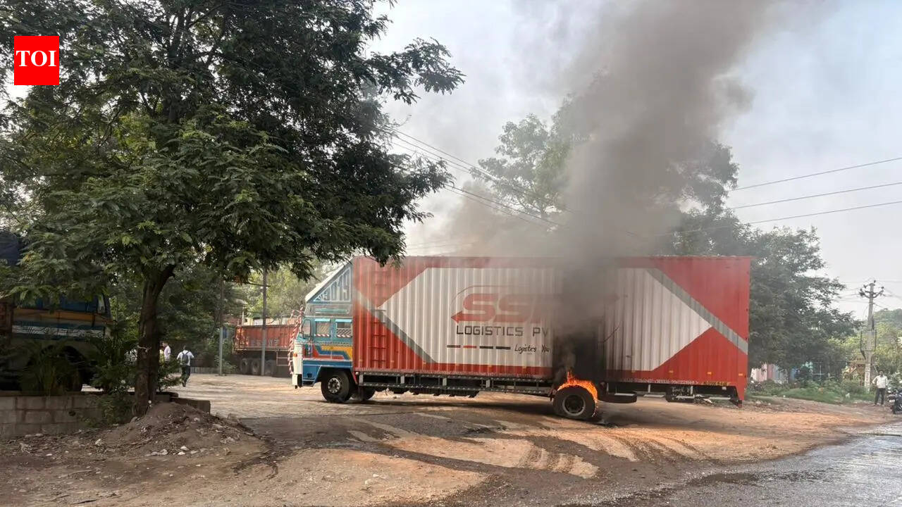 Container touches high-tension wire, driver killed