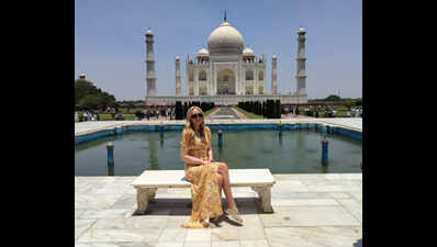 Tiffany Trump, bizman hubby visit Taj Mahal