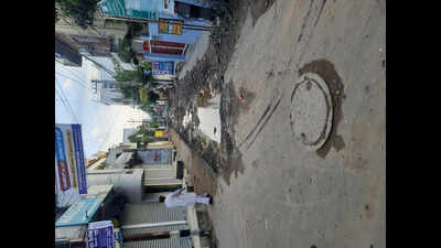 Fallen tree, dug up road cause hardships in Anisabad colony