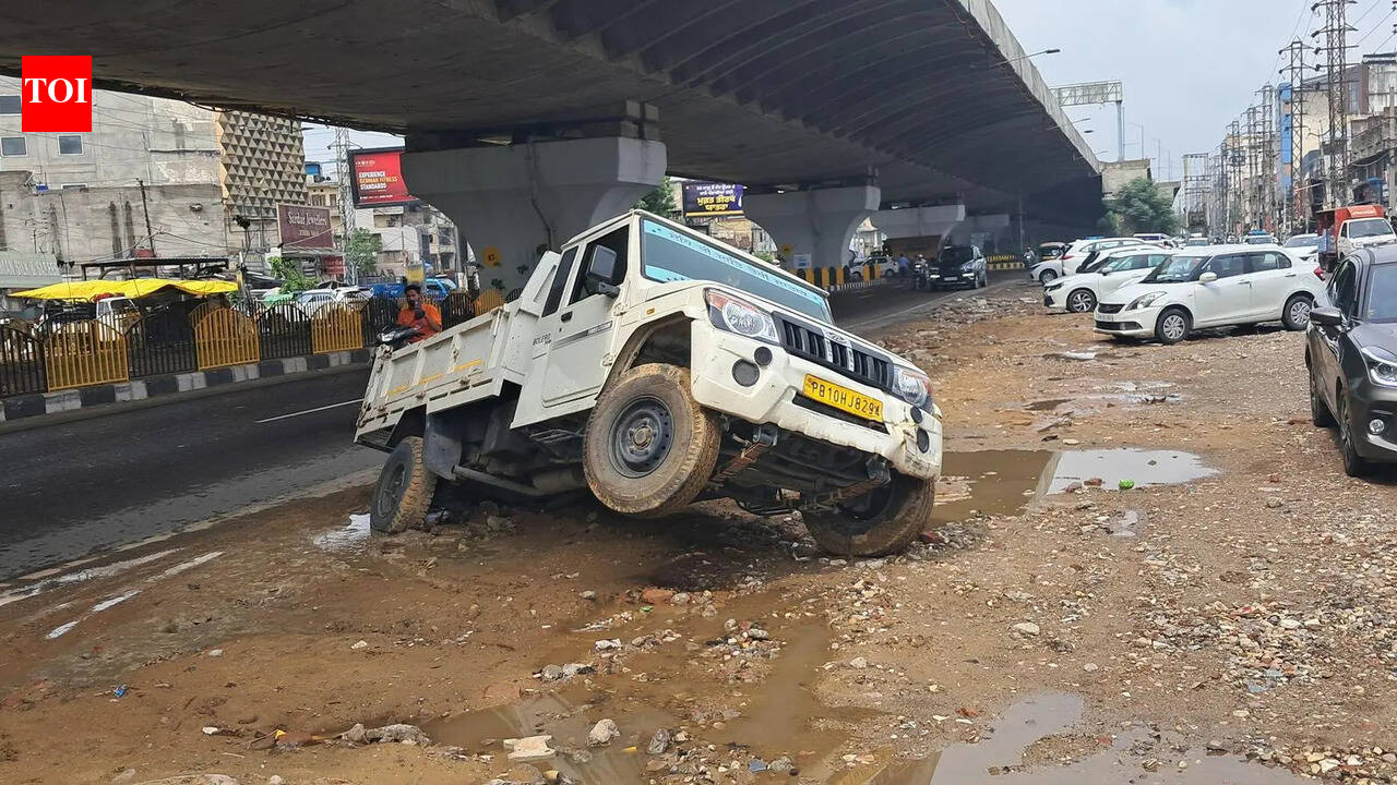 Rain turns dug-up roads into mud traps in Ludhiana; resident already dreading monsoon.