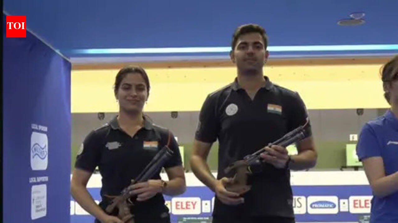 ISSF World Cup: Manu Bhaker and Samrat Rana take silver medal in mixed event