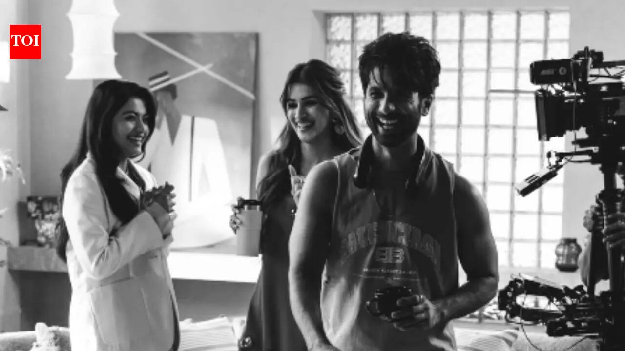 'Cocktail 2' star Shahid Kapoor drops cheerful monochrome BTS with Rashmika Mandanna and Kriti Sanon ahead of June 19 release