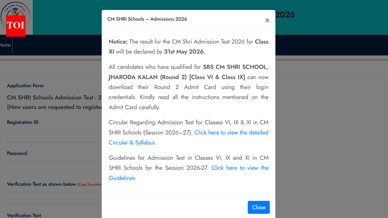 Delhi CM SHRI school Class 11 admission test result 2026 released at edudel.nic.in: Direct link to download scorecards here