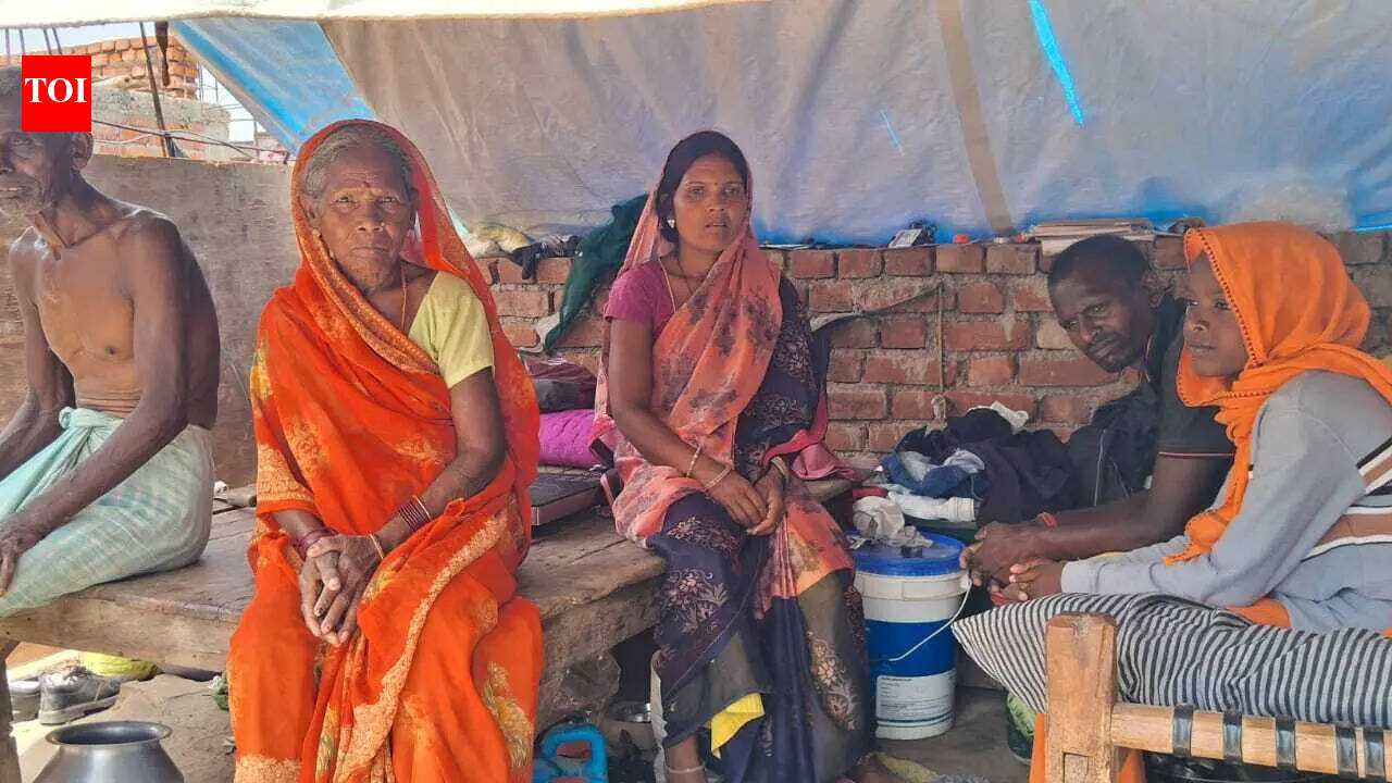 Family lives under tarpaulin sheet in Hazaribag as wait for govt housing continues