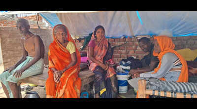 Family lives under tarpaulin sheet in Hazaribag as wait for govt housing continues