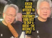 Nvidia CEO and streetfood lover Jensen Huang tried to skip a food line by paying everyone's bill; internet calls it 'billionaire privilege'