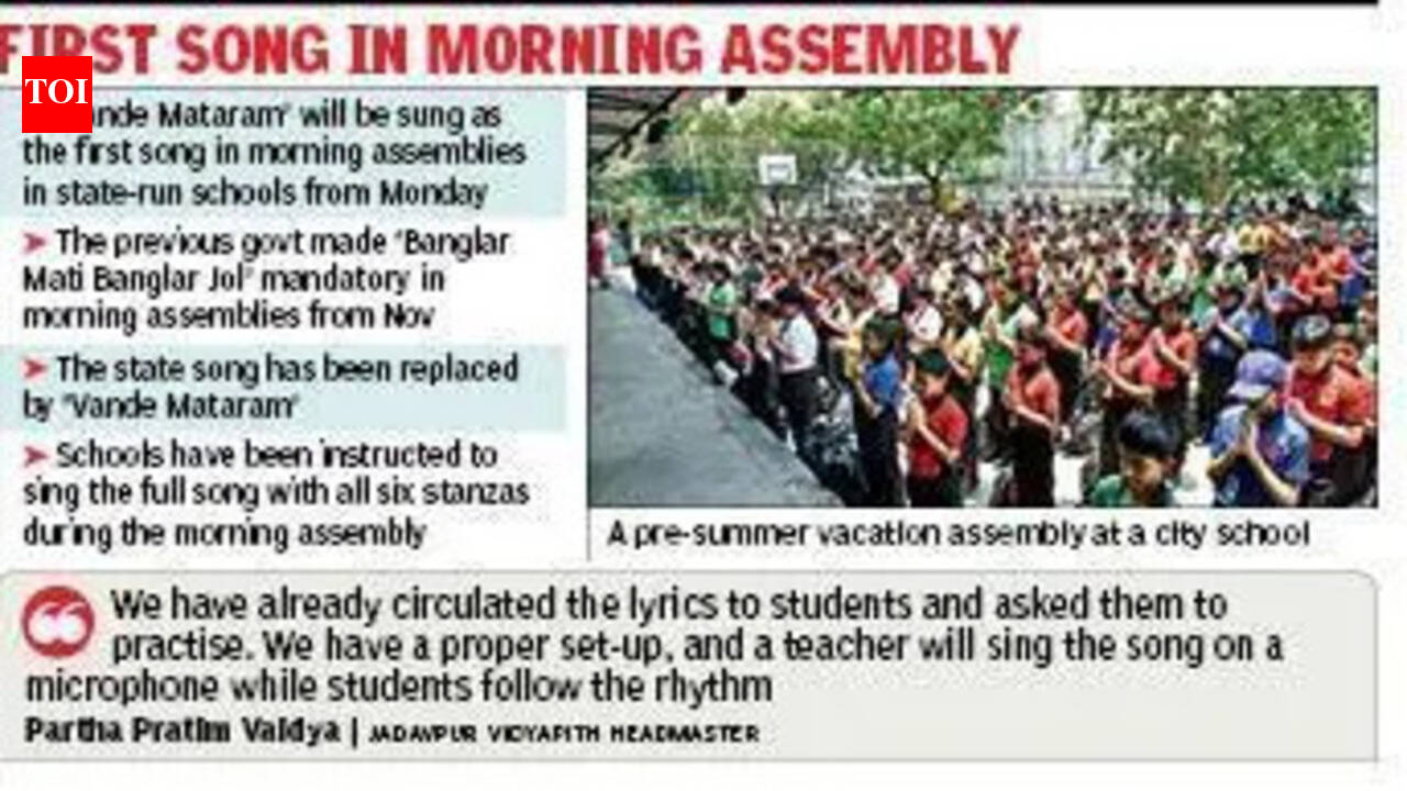 Schools across Kolkata prepare for Vande Mataram morning assemblies