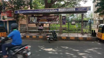 Bus shelter in front of plot gate leaves Kolathur resident unable to construct house