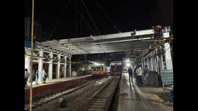 Girders launched for new FOB at Marine Lines station amid major block