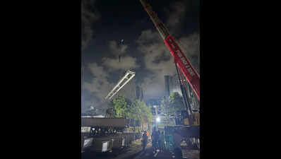 Girders launched for new FOB at Marine Lines station amid major block