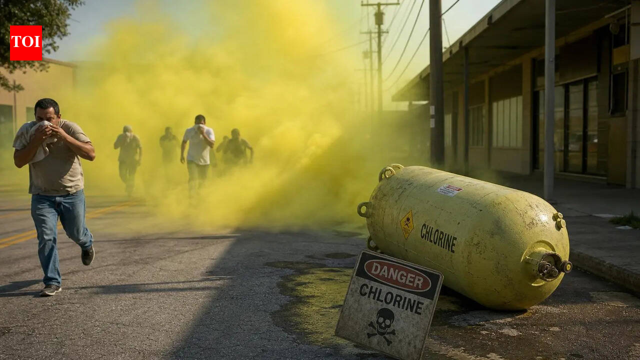 Chlorine leak from old cylinder at unused STP plant at IIM Mumbai