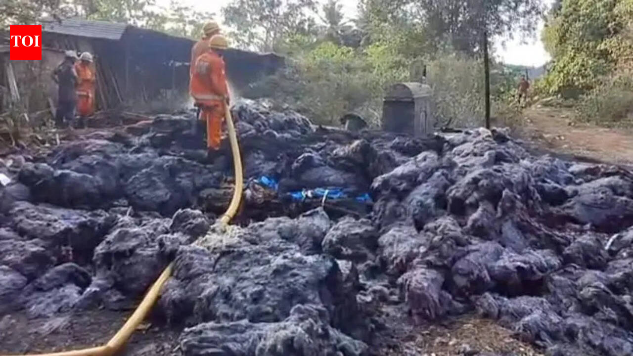Fire destroys illegal scrapyard at Dhavali