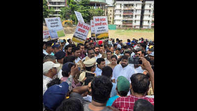 Railway work at Dombivli’s Thakurli ground in Maharashtra sparks protest, locals and politicians demand preservation of cricket venue