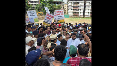 Railway work at Dombivli’s Thakurli ground in Maharashtra sparks protest, locals and politicians demand preservation of cricket venue