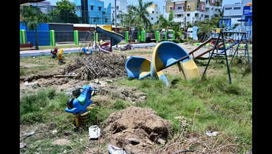 Park at Sai Nagar, Thoraippakkam cries for attention of civic authorities