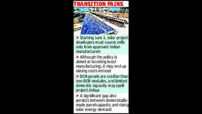 Solar project costs in Raj likely to go up 30% with local-cells-only policy