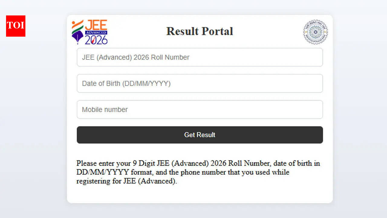 JEE Advanced results 2026 announced: Shubham Kumar secures AIR 1 with 330 marks