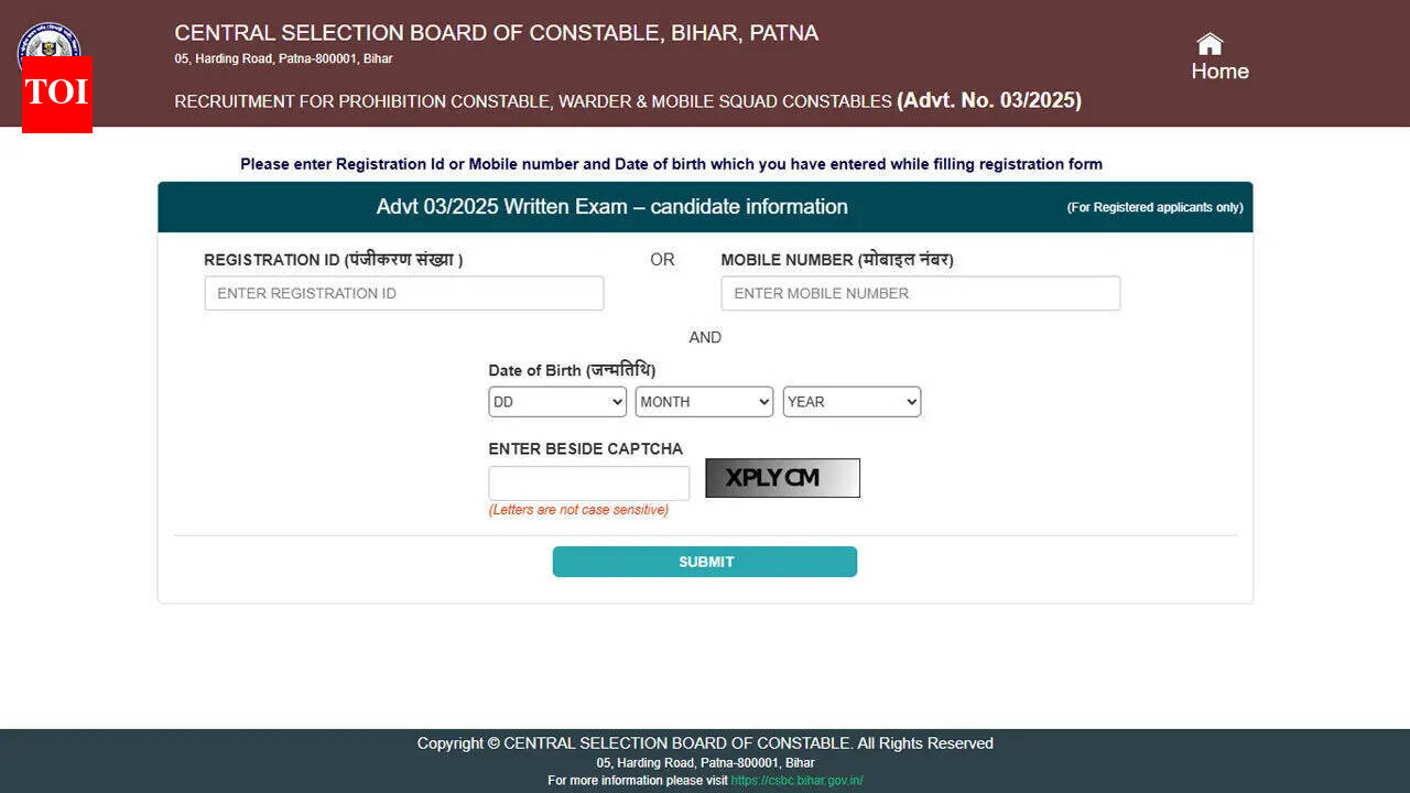 Bihar CSBC exam city slip released, Jail Prahari admit card download begins June 8; download here