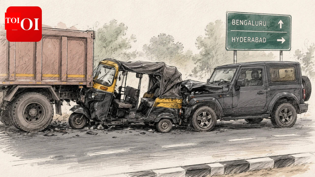 5 killed as SUV hits auto on B'luru-Hyd NH