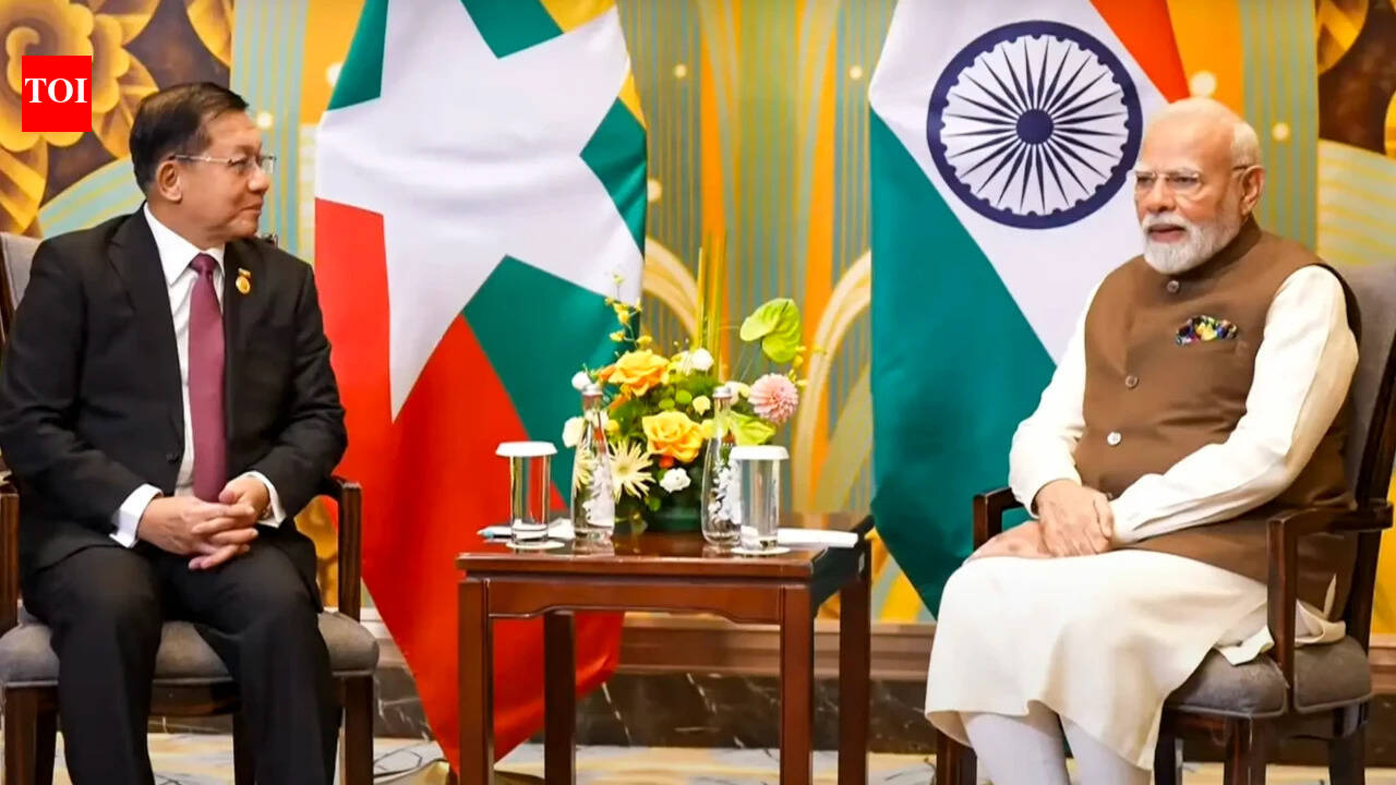 PM Narendra Modi Holds Bilateral Meeting With Myanmar’s Senior General Min Aung Hlaing