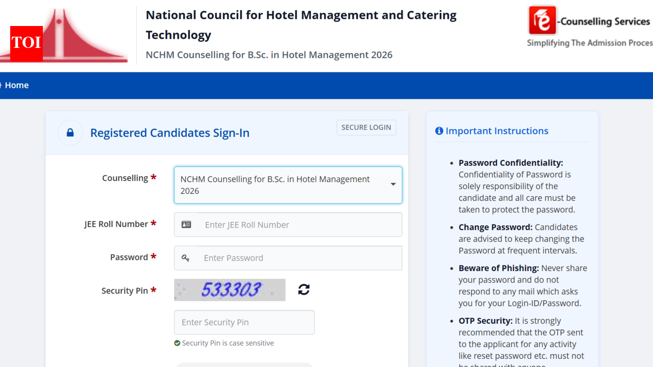 NCHMCT JEE counselling 2026 begins: Check important dates and details