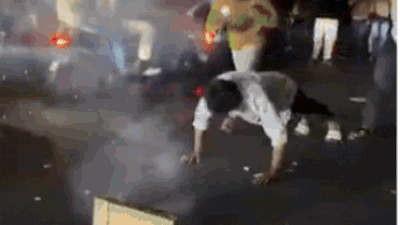 RCB win celebrations turn chaotic in Hyderabad: Videos show fans burning crackers, climbing vehicles