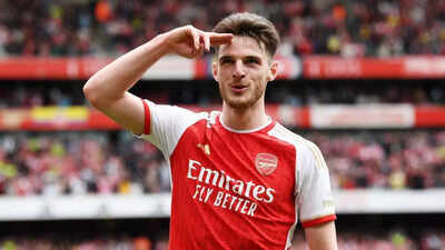 Declan Rice sends bold message on Arsenal’s Premier League triumph just a day after UEFA Champions League heartbreak