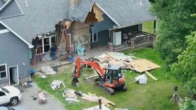 'If it’s over, I’ll tear the house down': Drunk US man demolishes family home after wife says marriage is over