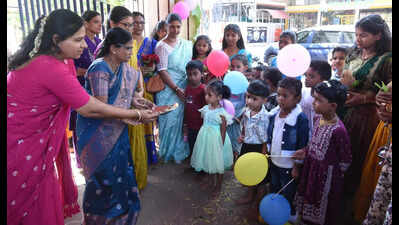 Drumbeats, petals, sweets welcome pupils back at DK schools reopening