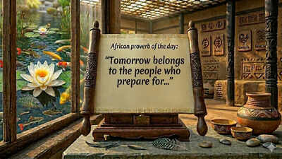 African proverb of the day: “Tomorrow belongs to the people who prepare for...” — what this simple saying really tells us about planning, discipline, and time