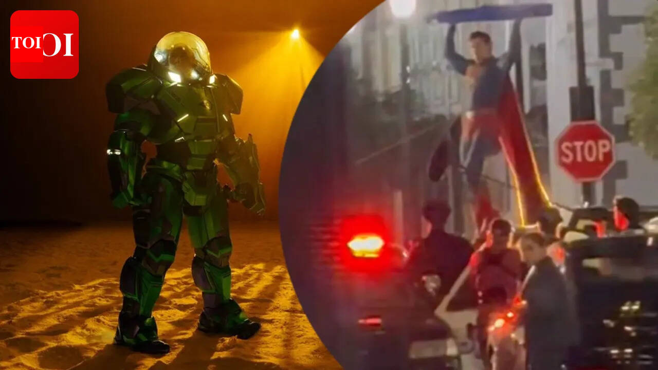 FIRST LOOK at David Corenswet as Superman on sets of 'Man of Tomorrow'; James Gunn reveals Lex Luthor's warsuit- WATCH