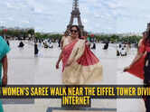 Indian women&rsquo;s saree ramp walk near Eiffel Tower sparks debate online: Celebration of culture or social media cringe?