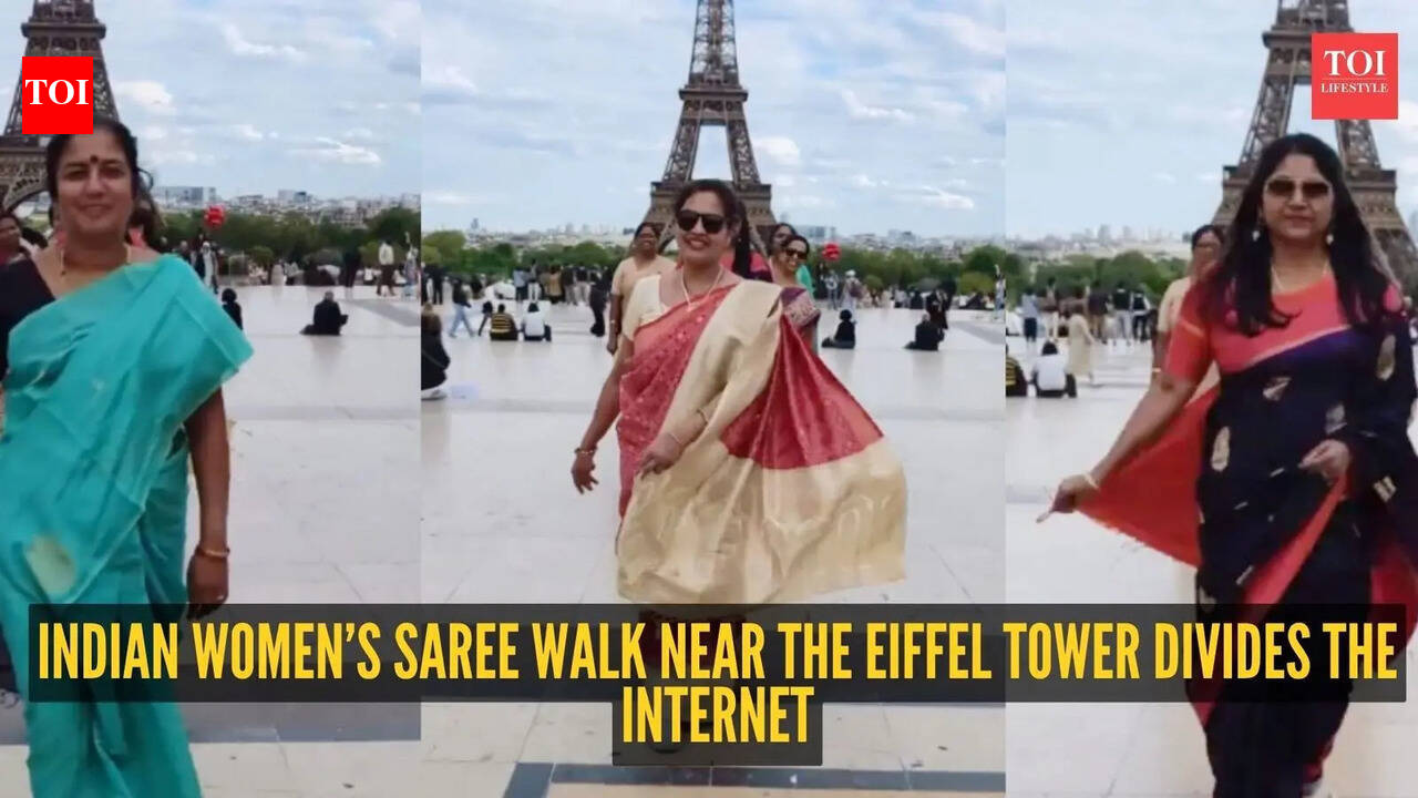 Indian women’s saree ramp walk near Eiffel Tower sparks debate online: Celebration of culture or social media cringe?