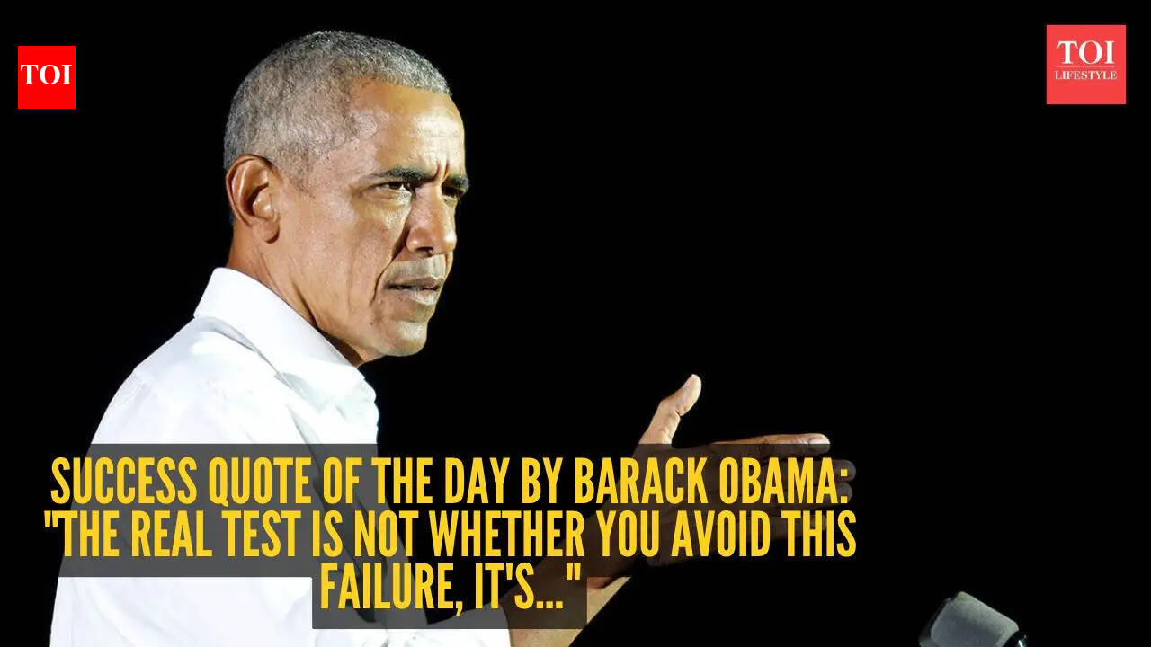 Success quote of the day by Barack Obama: “The real test is not whether you avoid this failure, it’s…”