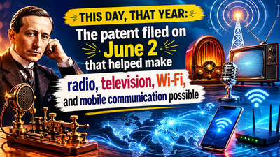  The patent filed on June 2 that helped make radio, television, wi-fi, and mobile communication possible