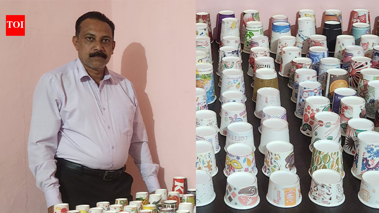 Paper Cup King: Indian man sets world record for collecting 858 unique paper cups from 31 countries