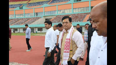 Sonowal reviews progress of state’s largest multi-sport stadium in Dibrugarh