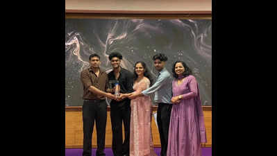 Fisat students receive patent for portable water purification device