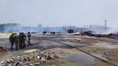 Sulphur fire at Chennai Harbour spreads smoke