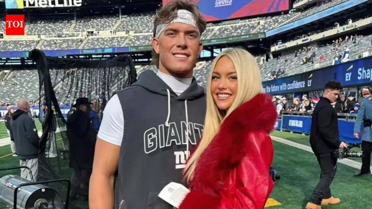 Marissa Ayers stunned in a purple bikini while her boyfriend, Jaxson Dart, gets praises from Donald Trump