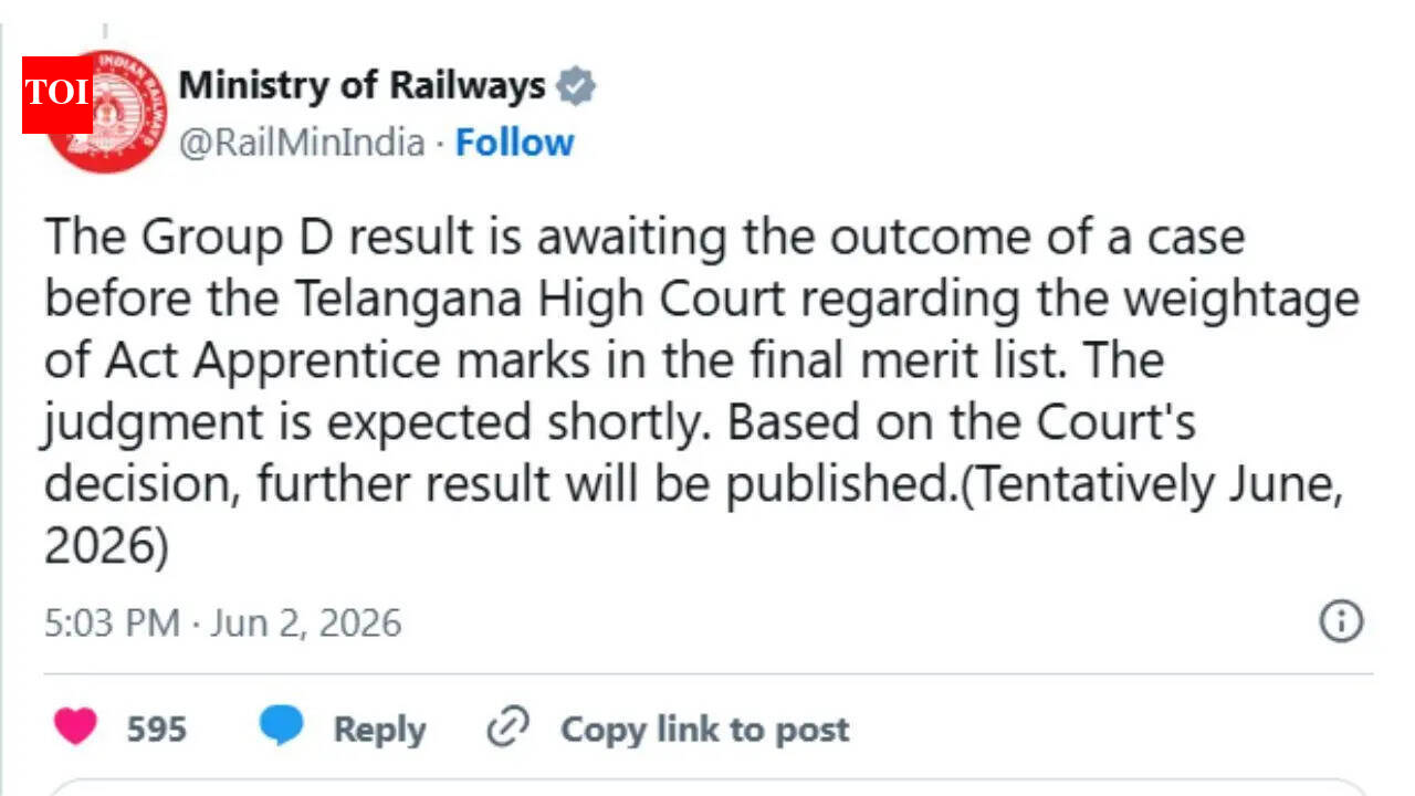 RRB Group D result 2026 delayed: Railway Ministry issues statement