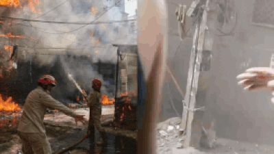 Single entry-exit route; woman jumps from 3rd floor with child: Massive fire at south Delhi’s Malviya Nagar hotel; 21 dead