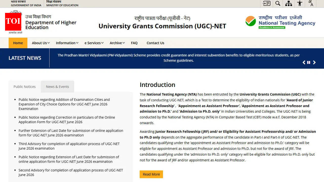 UGC NET June 2026 admit cards to be released by 15 June, exams from 22 June
