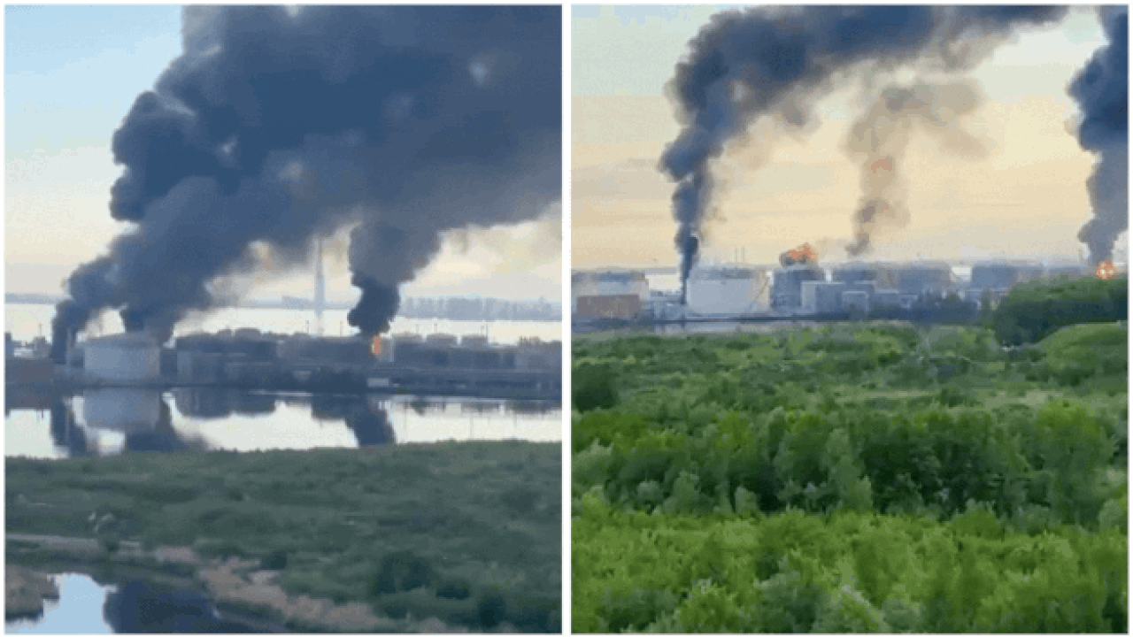 Ukraine strikes St Petersburg oil terminal as Russia reports bus attack killing 8 civilians