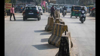 Rains a month away, damaged jersey barriers cleared in push for safety in Gurgaon