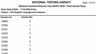 NCET 2026 final answer key released at exams.nta.nic.in; results expected soon: Direct link to download PDF
