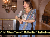 Madhuri Dixit just gave denim fabric a couture upgrade with a saree