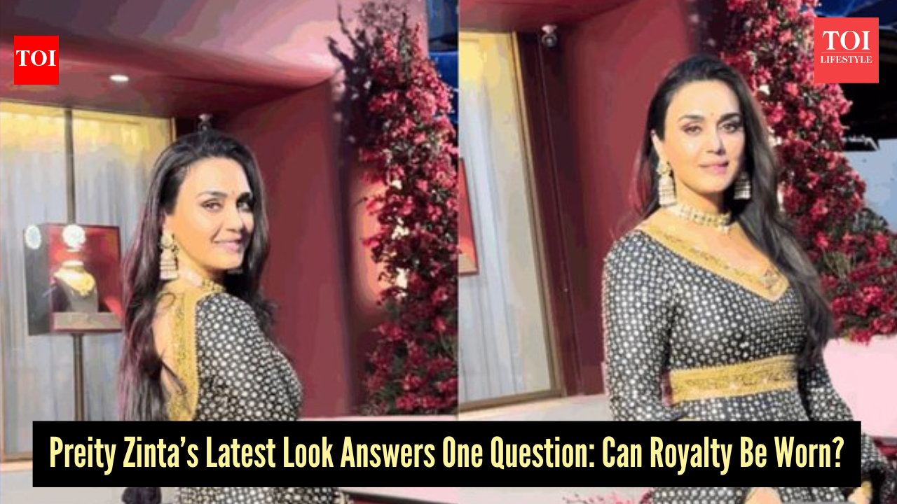 Preity Zinta just gave red carpet glam a maharani upgrade in this Rs 9.12 lakh pishwas set